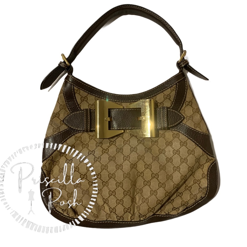 Gucci Hobo Queen Bow Guccisimma Logo Shoulder Bag - Picture 5 of 15